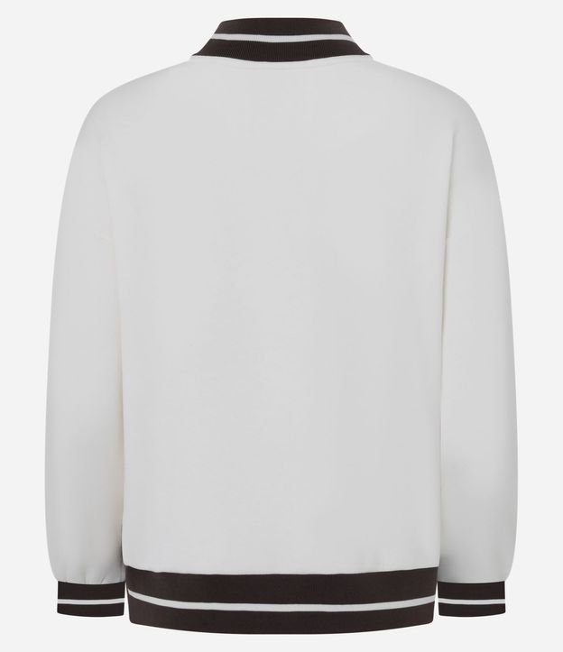Suéter Oversized Deportivo con Lettering Bordado 6
