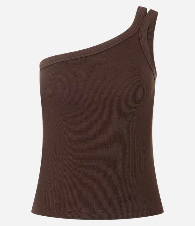 Blusa en Rib con Un Hombro Único y Asa Doble 3