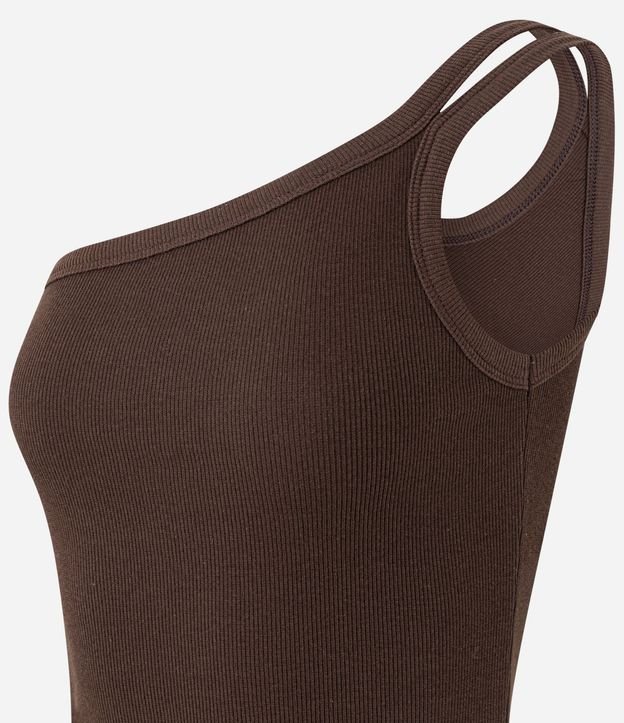 Blusa en Rib con Un Hombro Único y Asa Doble 4