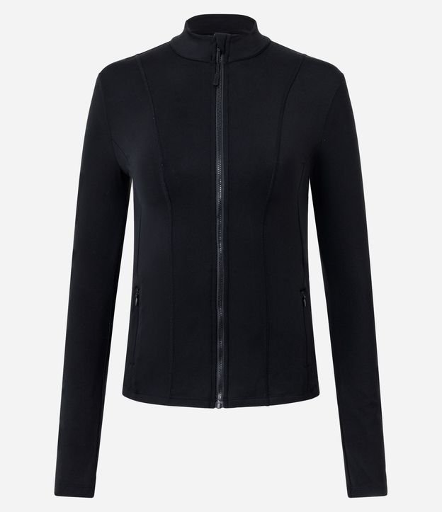 Campera Deportiva en Microfibra con Cremallera y Bolsillos 10