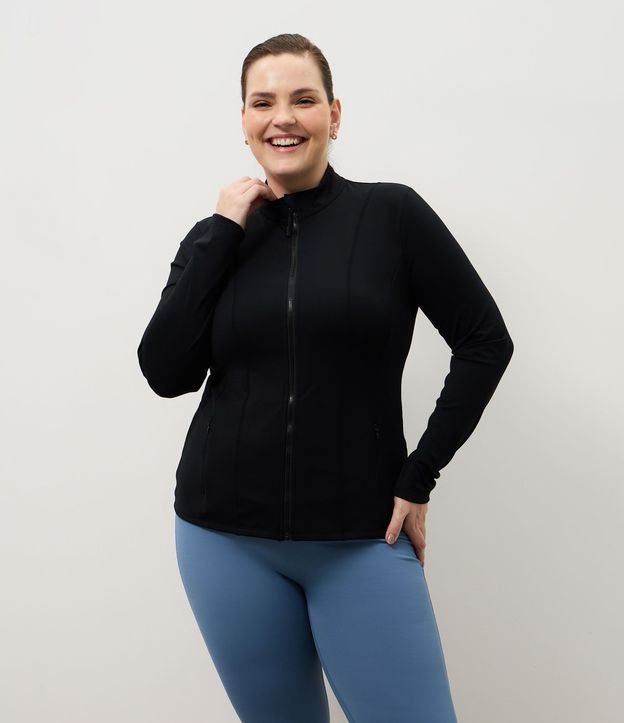 Campera Deportiva en Microfibra con Cremallera y Bolsillos 5