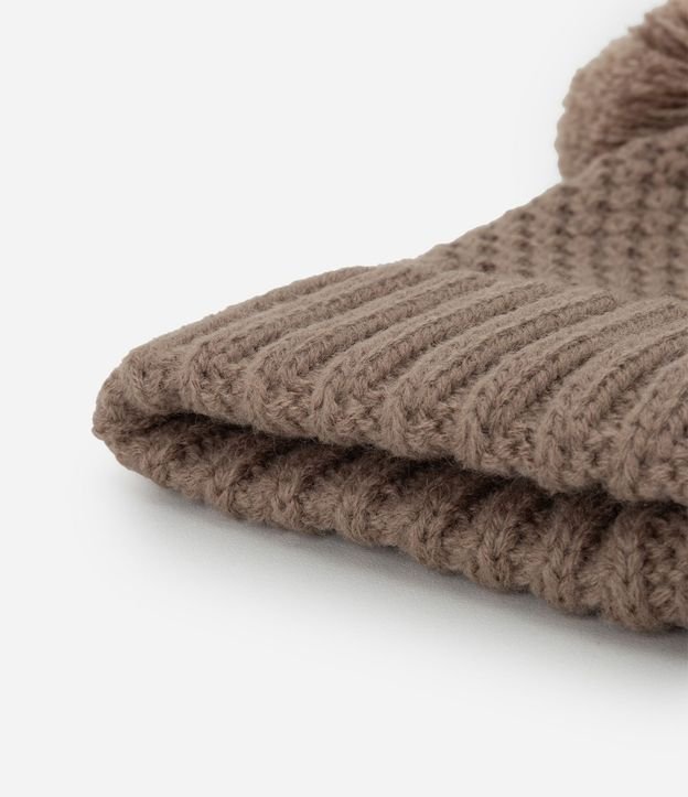 Gorro Infantil en Efecto Punto con Carita de Oso – Talle 0 a 12 Meses 2