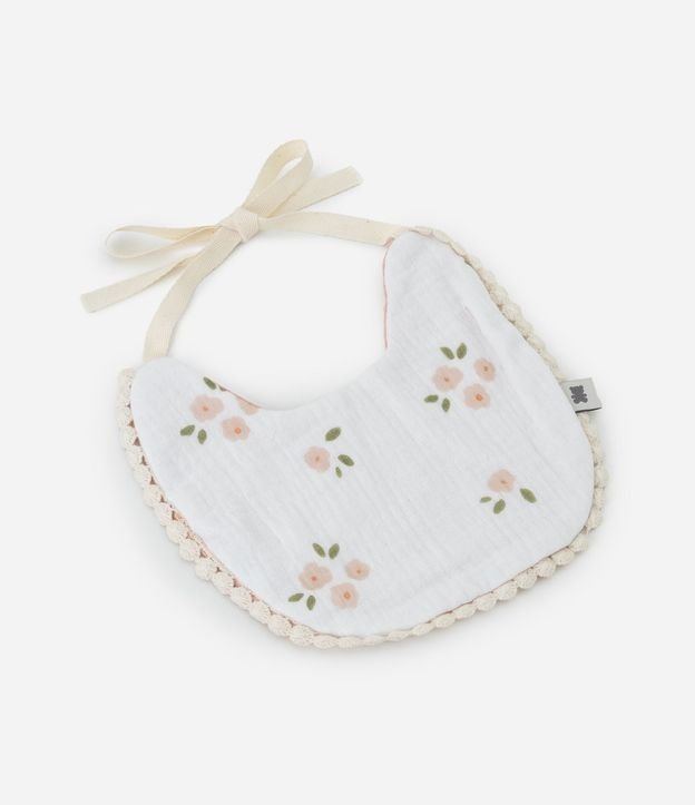 Kit Babador y Lazos Infantiles con Estampa Floral - Talle único 2