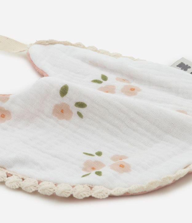 Kit Babador y Lazos Infantiles con Estampa Floral - Talle único 4