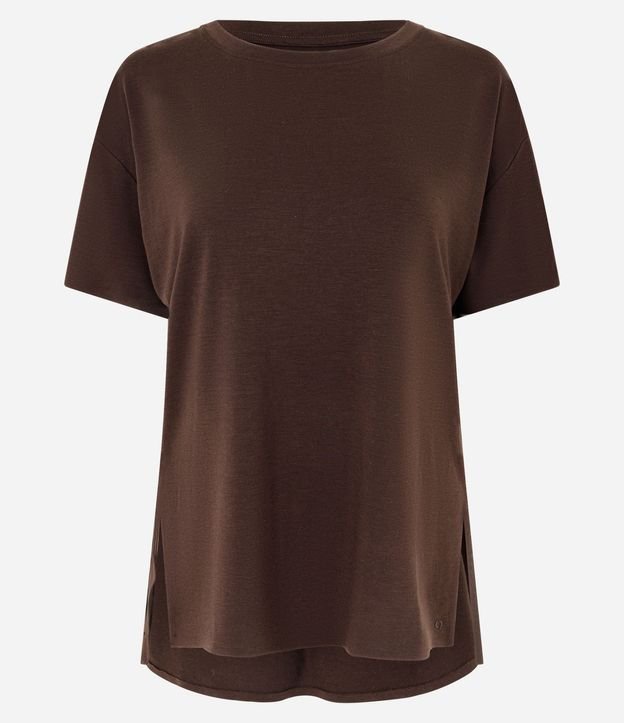 Remera Regular en Microfibra Amplia con Encajes Laterales 5