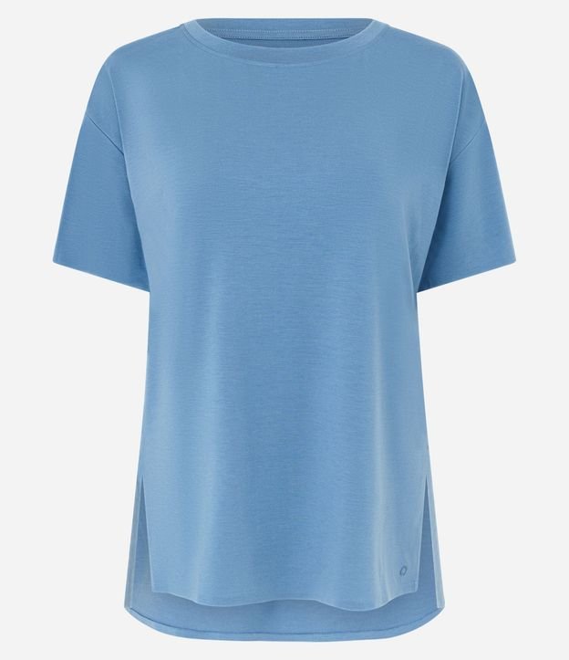 Remera Regular en Microfibra Amplia con Encajes Laterales