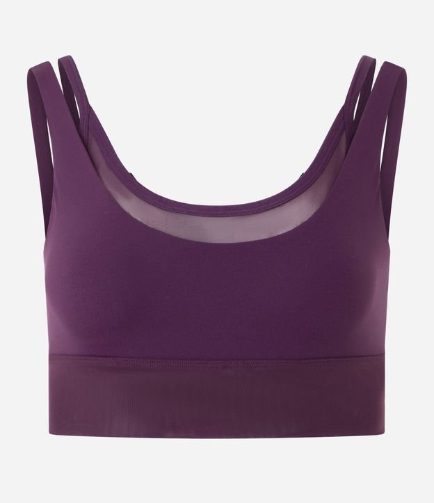 Top Deportivo en Microfibra Liso con Superposición y Copa 4