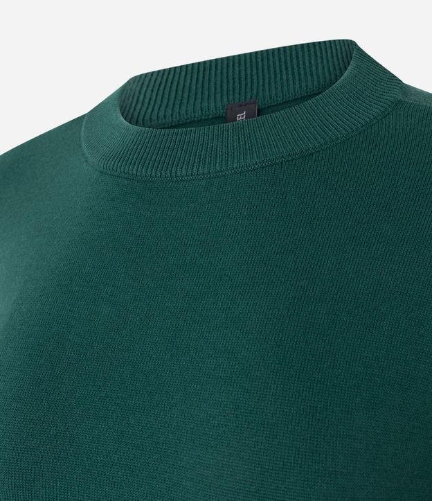 Suéter Boxy en Punto con Cuello y Puños Canelados 2