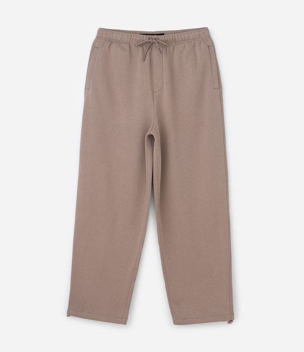 Pantalón Baggy en Algodón con Felpa con Ruedo Ajustable 4