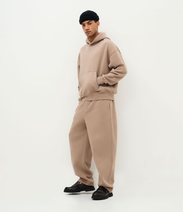Pantalón Baggy en Algodón con Felpa con Ruedo Ajustable 2