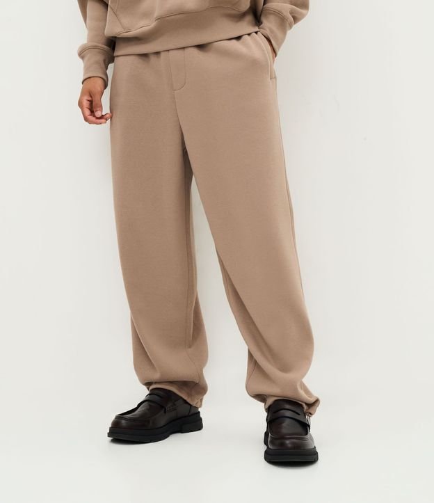Pantalón Baggy en Algodón con Felpa con Ruedo Ajustable 3