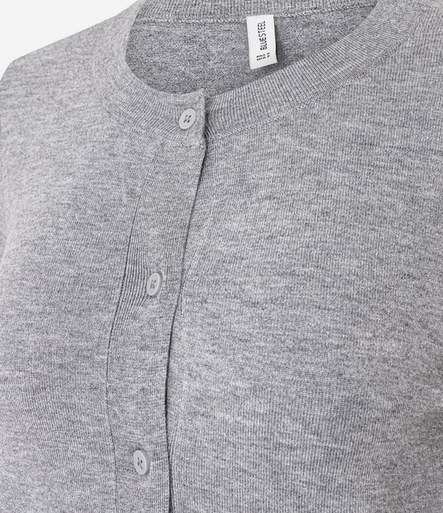 Cardigan en Viscosa en Efecto Punto con Botones 6