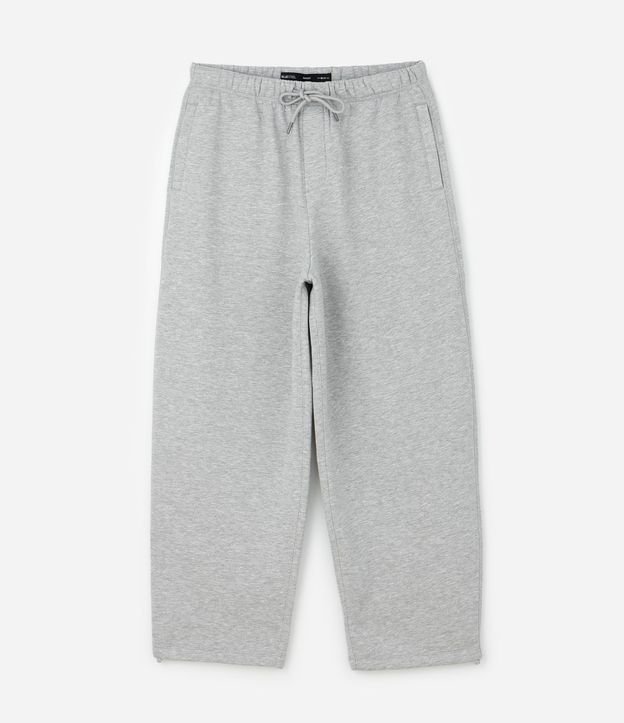 Pantalón Baggy en Algodón con Felpa con Ruedo Ajustable 6