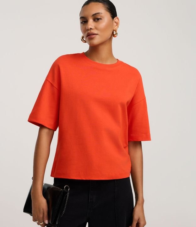 Blusa Oversized Básica en Algodón Malla