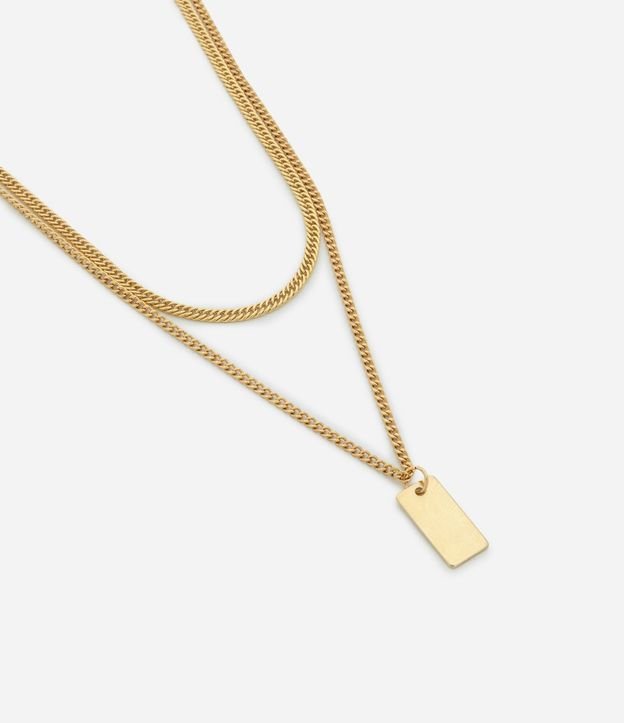 Collar Capas en Metal con Placa 2