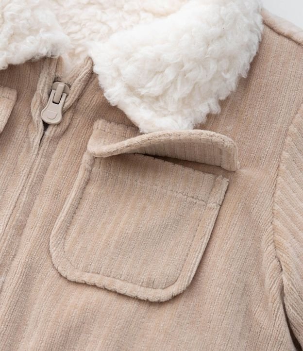 Saco Infantil Plush Canelado con Sherpa – Talle 0 a 24 Meses 3