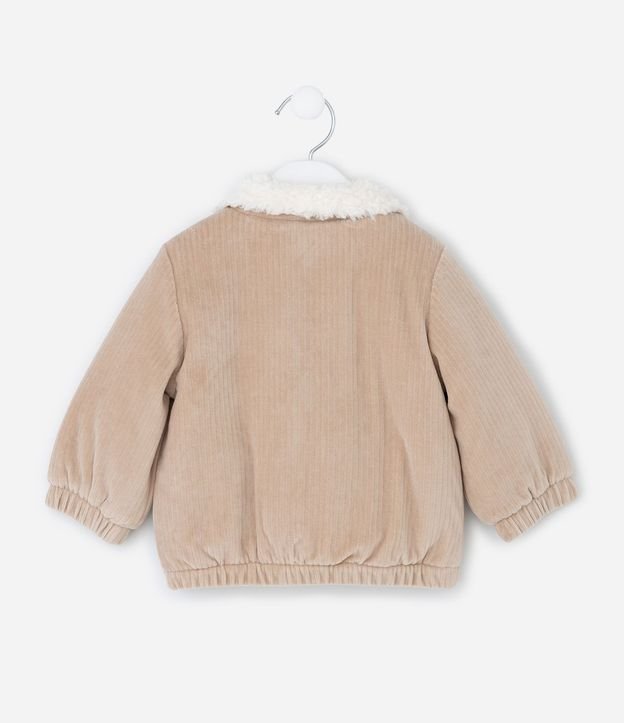 Saco Infantil Plush Canelado con Sherpa – Talle 0 a 24 Meses 2