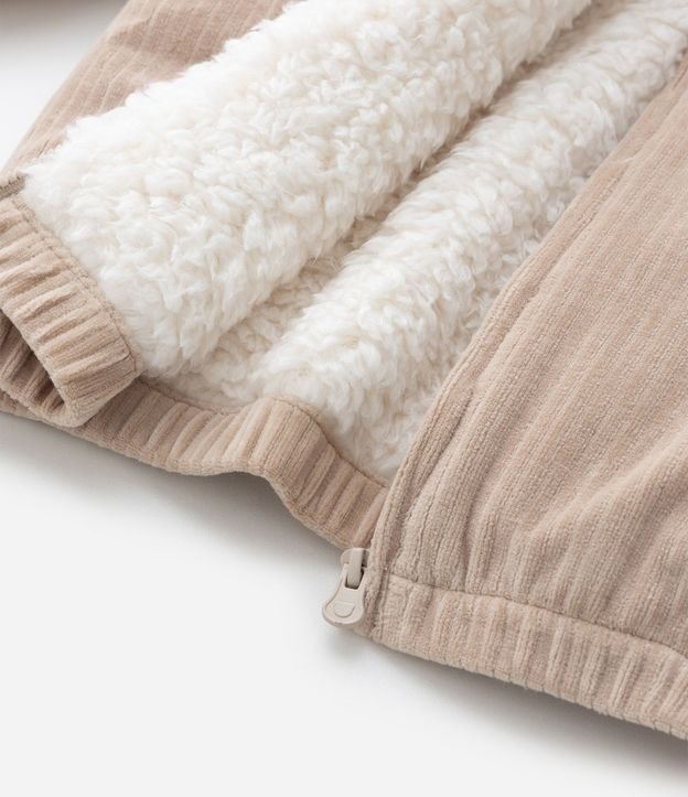 Saco Infantil Plush Canelado con Sherpa – Talle 0 a 24 Meses 4
