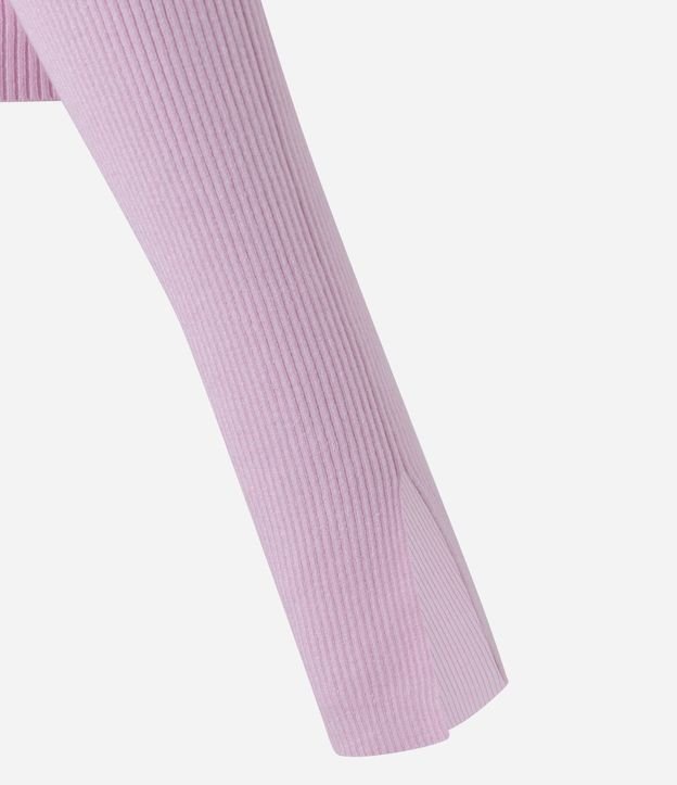 Blusa en Viscosa en Efecto Tricot con Cuello Polo y Cremallera 6