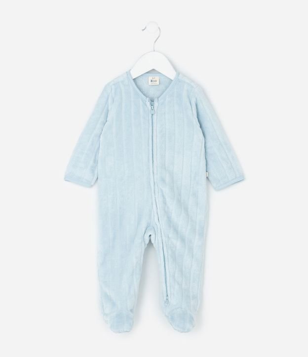 Mono Infantil con Textura Acanalada y Cremallera – Talle 0 a 24 Meses 1