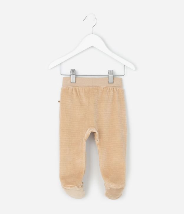 Pantalón Infantil con Pié Bordado Oso – Talle 0 a 18 Meses 2