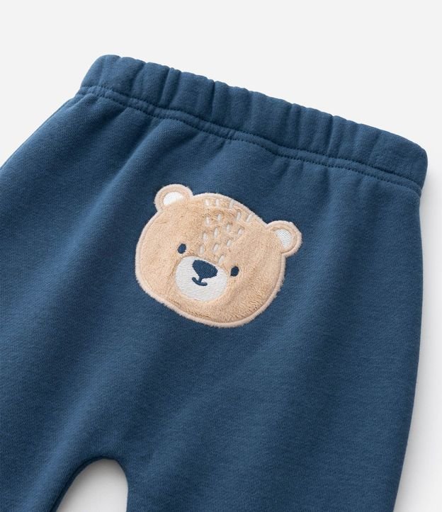 Conjunto Infantil Saco con Capucha y Pantalón Bordado de Oso – Talle 0 a 18 Meses 8