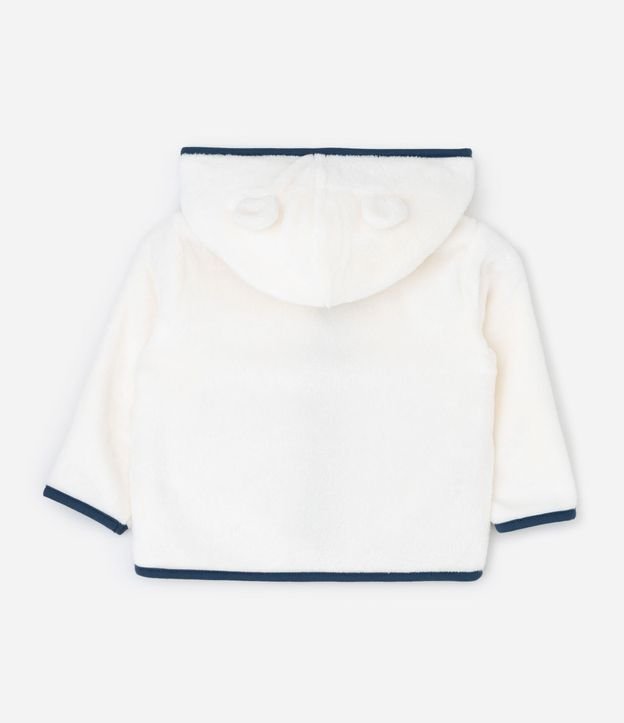 Conjunto Infantil Saco con Capucha y Pantalón Bordado de Oso – Talle 0 a 18 Meses 3