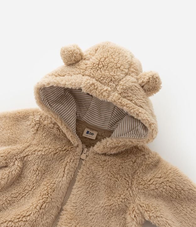 Campera Bebé Sherpa con Capucha y Orejitas – Talle 0 a 18 Meses 4