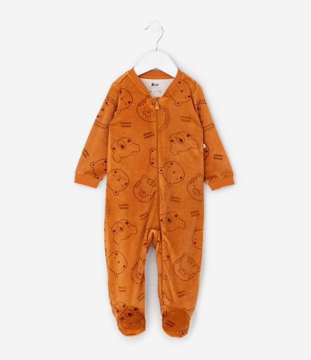 Mono Plush con Estampa de Bichos - Talle 0 a 18 Meses