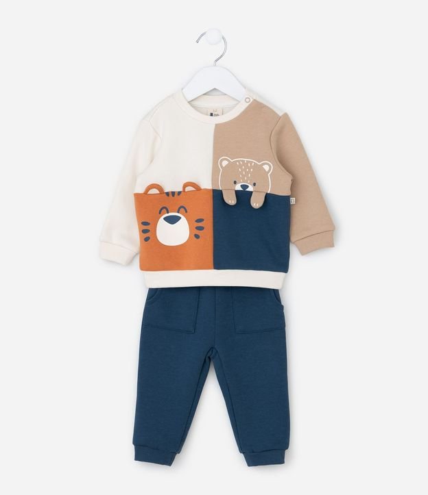 Conjunto Infantil con Animales y Bloques de Color – Talle 0 a 24 Meses 2
