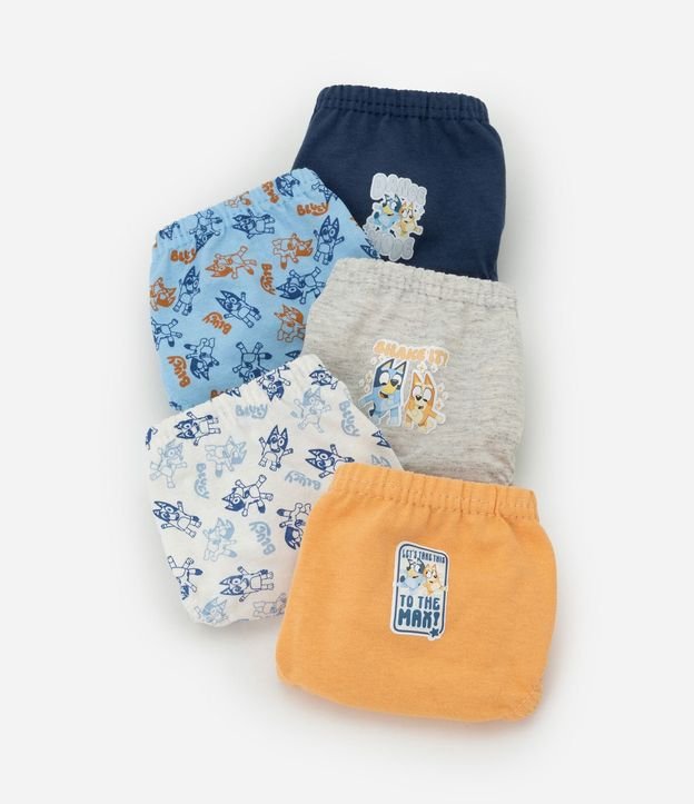 Kit 05 Calzoncillos Infantiles Slip con Estampa de Bluey – Talle 2 al 10 3