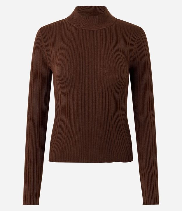 Blusa Rectilínea Punto con Cuello Alto Adulto 4