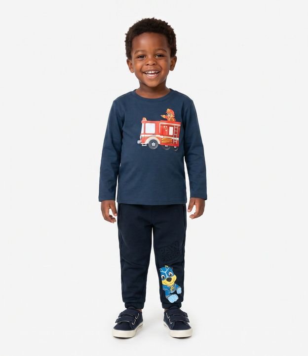 Remera Manga larga Infantil en Algodón con Pequeño Bolsillo de Bombero - Talle 1 a 6 años 1