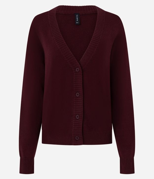 Cardigan Corto de Punto con Botones