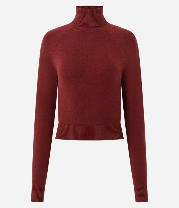 Blusa de Punto con Cuello Alto
