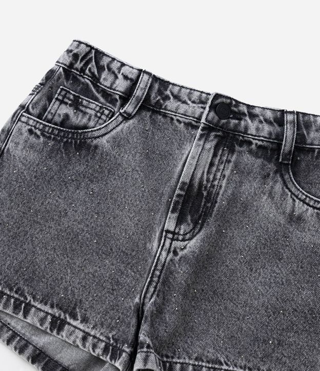 Short Infantil en Jeans con Aplicación de Brillos - Talle 5 a 14 años 6