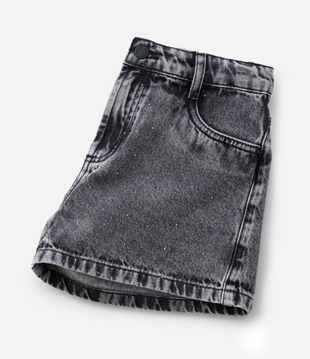 Short Infantil en Jeans con Aplicación de Brillos - Talle 5 a 14 años 8