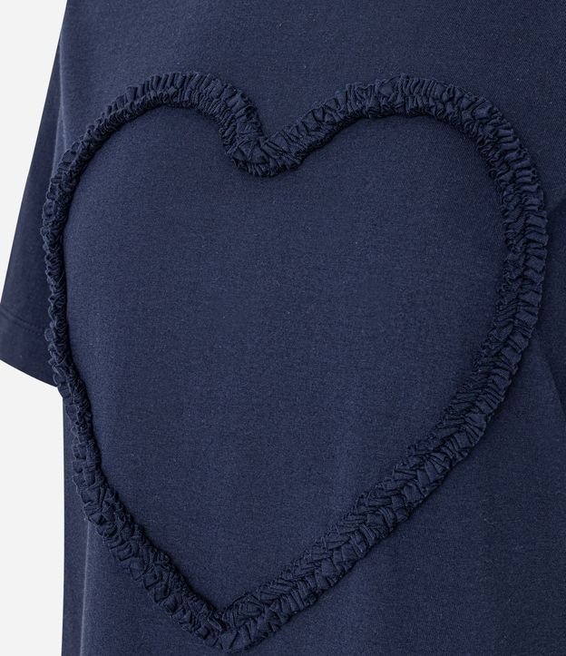 Remera en Algodón con Volado de Corazón 7