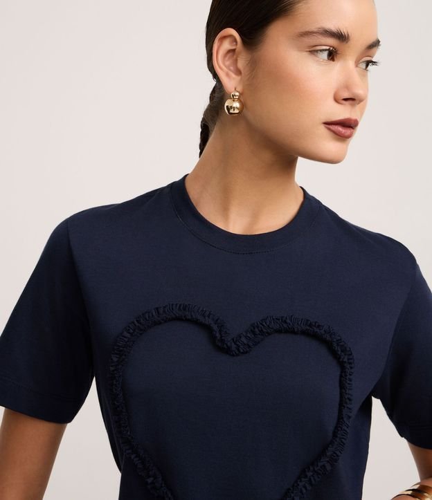 Remera en Algodón con Volado de Corazón 4