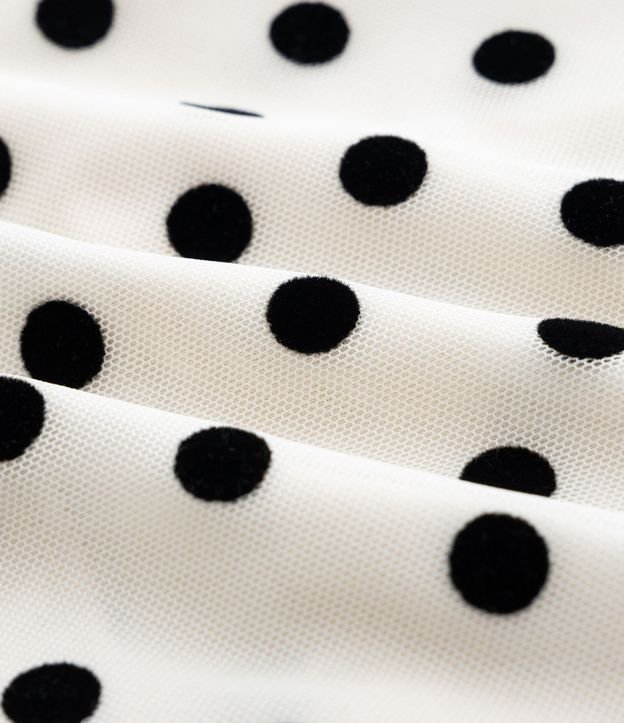 Remera Infantil en Tule de Lunares con Cuello Alto y Musculosa Interna – Talle 5 a 14 años 4