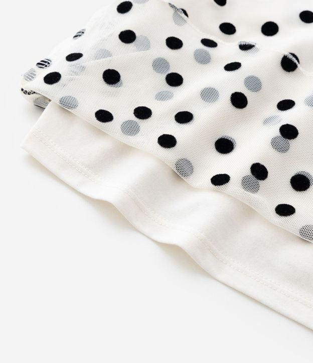Remera Infantil en Tule de Lunares con Cuello Alto y Musculosa Interna – Talle 5 a 14 años 8
