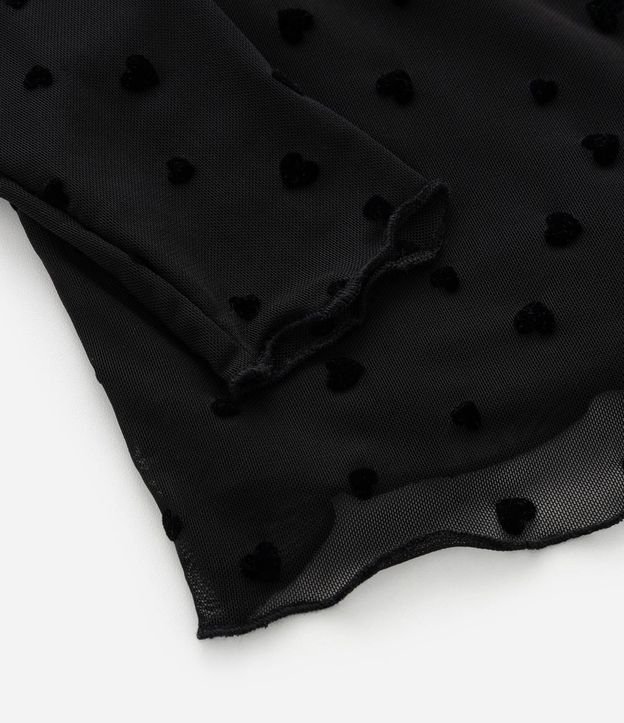 Remera Infantil en Tule con Corazones y Musculosa Interna – Talle 5 A 14 años 6