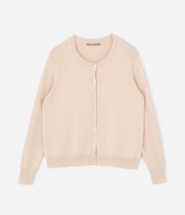 Cardigan Regular Básico en Punto Curve & Plus Size