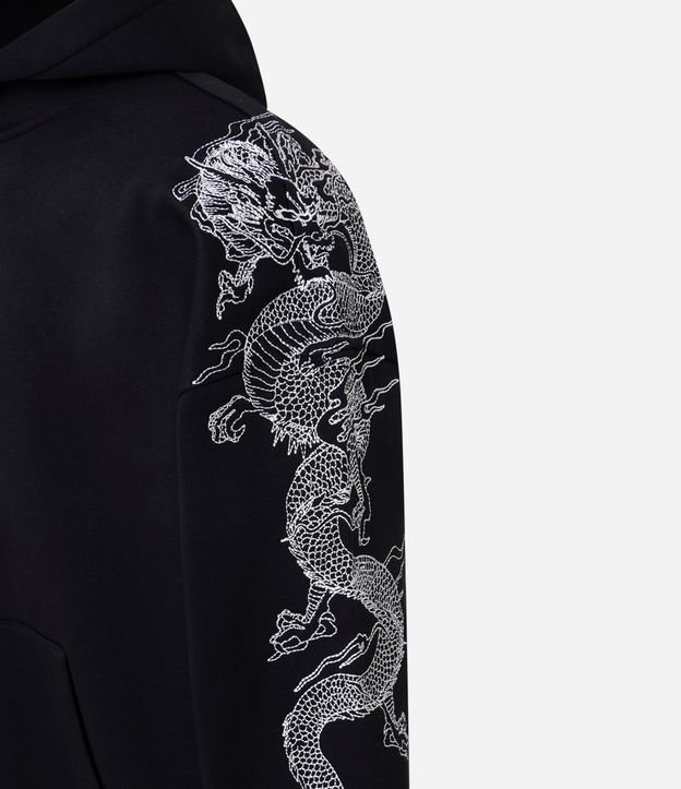 Saco en Algodón de Felpa con Dragón Oriental 6