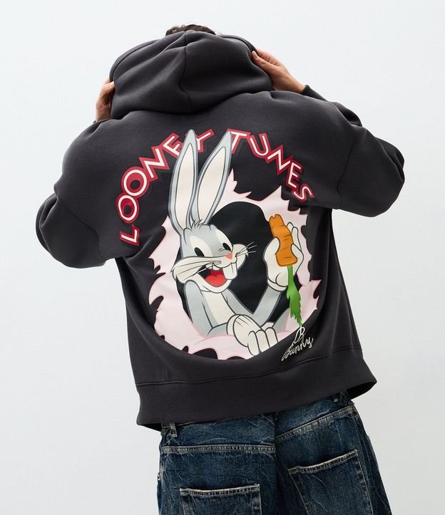 Buzo Masculino Algodón Looney Tunes Bugs Bunny con Capucha