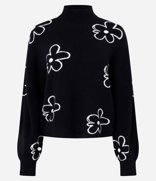Blusa Manga Larga con Estampado Floral de Margaritas 5