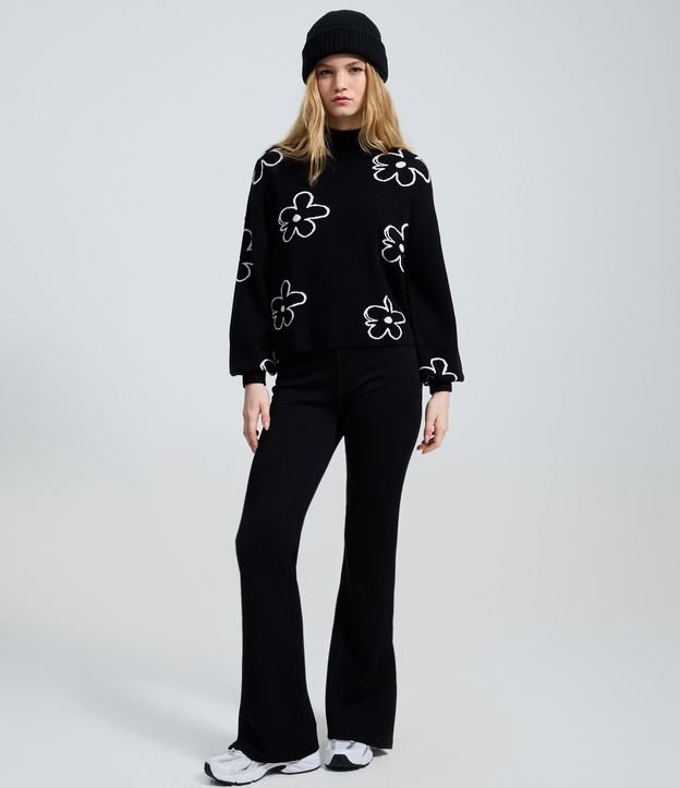Blusa Manga Larga con Estampado Floral de Margaritas 2