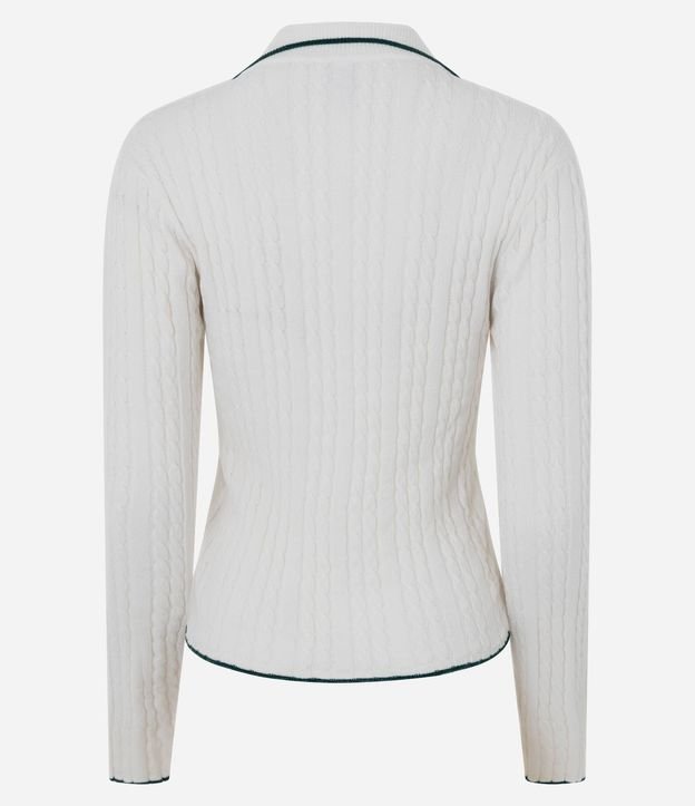 Blusa Femenina Slim en Tricot con Cuello Polo 7