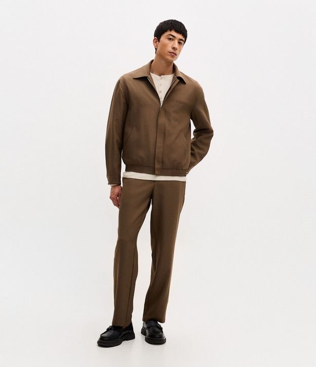 Campera en Sarga Cuadriculada 2