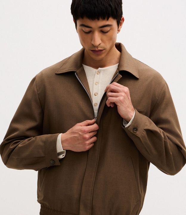 Campera en Sarga Cuadriculada 4